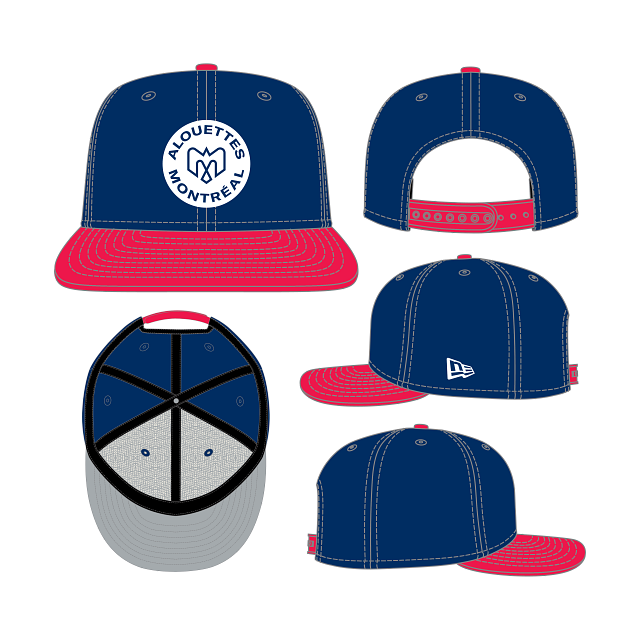 Montreal Alouettes CFL New Era Men's Navy/Red 9Fifty Two Tone Snapback