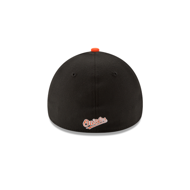 Baltimore Orioles MLB New Era Casquette extensible classique 39Thirty Team pour hommes, noir/orange