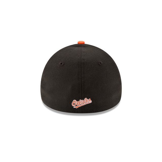 Baltimore Orioles MLB New Era Casquette extensible classique 39Thirty Alternate Team pour hommes, noir/orange