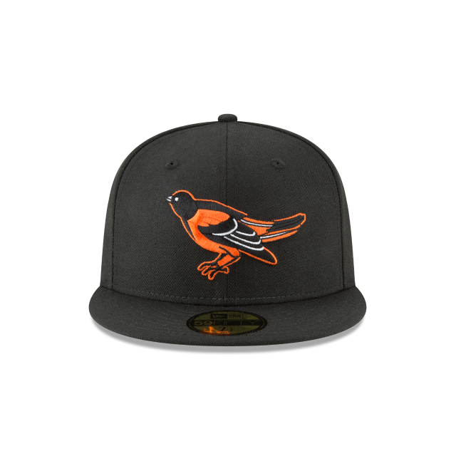 Baltimore Orioles MLB New Era Casquette ajustée en laine noire 59Fifty 1989 Cooperstown pour hommes