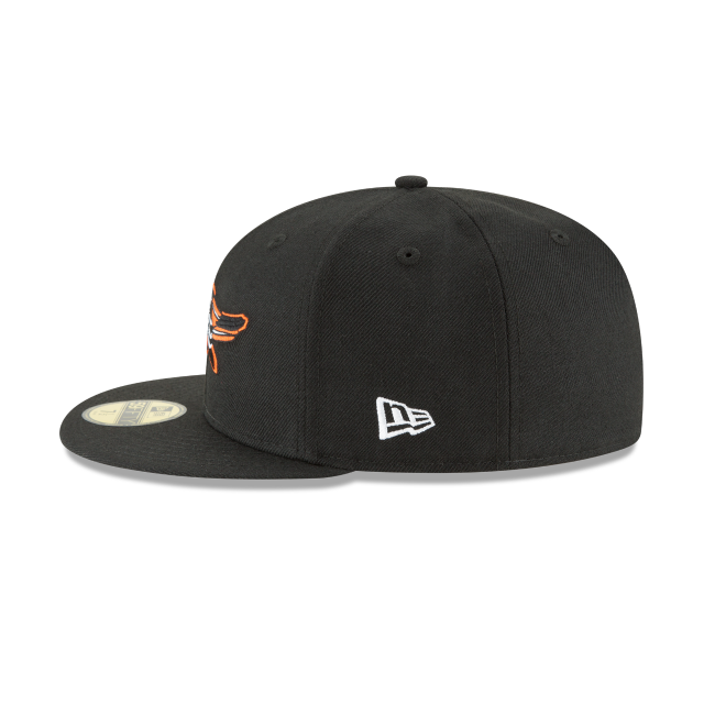 Baltimore Orioles MLB New Era Casquette ajustée en laine noire 59Fifty 1989 Cooperstown pour hommes