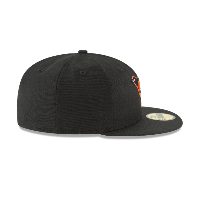 Baltimore Orioles MLB New Era Casquette ajustée en laine noire 59Fifty 1989 Cooperstown pour hommes