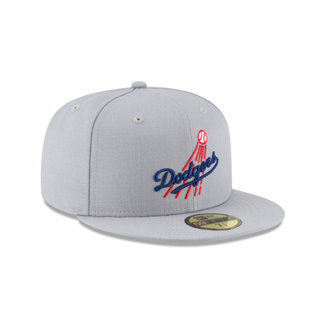 Los Angeles Dodgers MLB New Era Men's Grey 59Fifty Cooperstown 1958 Wool Fitted Hat