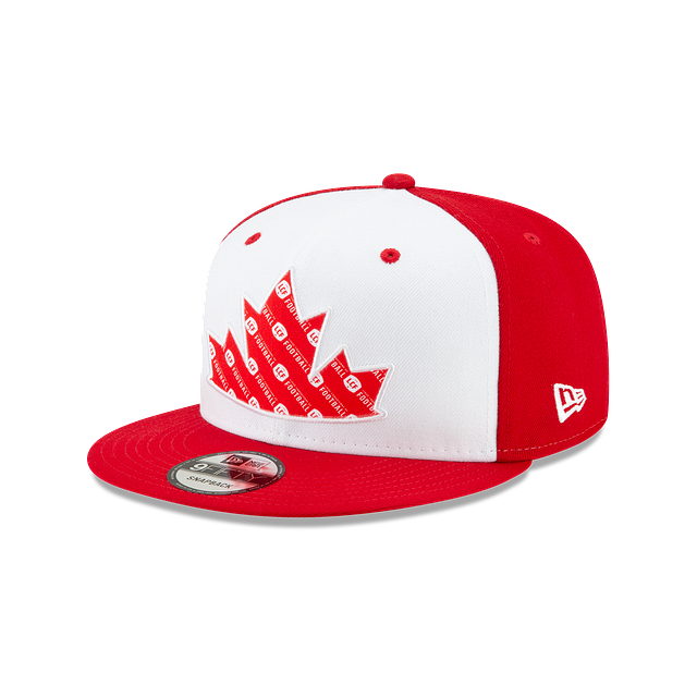 CFL New Era Men's Red/White 9Fifty Canada Day Two Tone Sideline Snapback