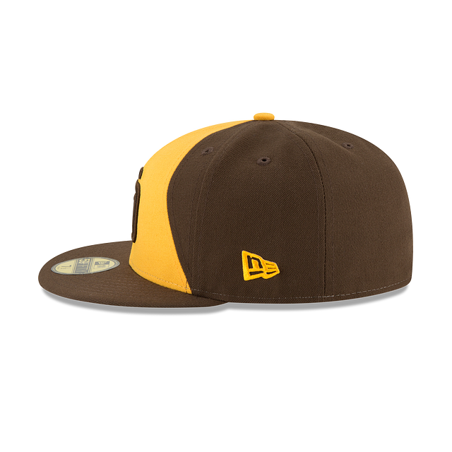 Casquette ajustée alternative 2017 de la collection authentique 59Fifty des San Diego Padres MLB New Era pour homme marron/jaune 