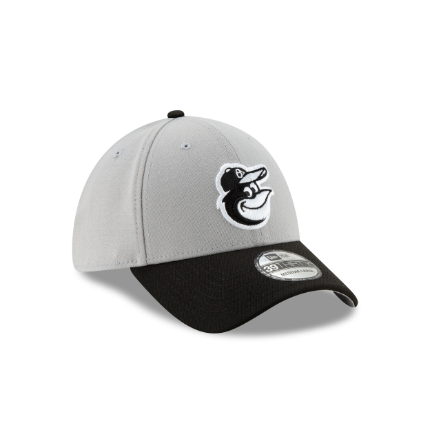 Baltimore Orioles MLB New Era Casquette extensible classique gris noir 39Thirty Team pour hommes