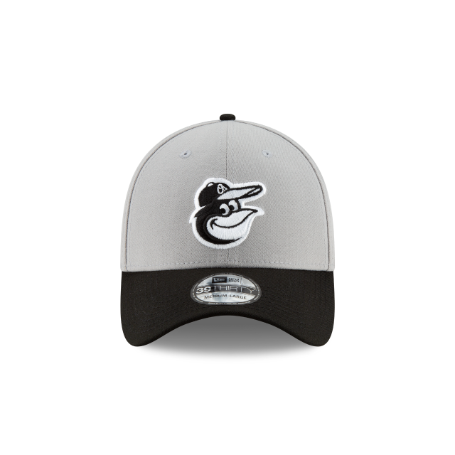 Baltimore Orioles MLB New Era Casquette extensible classique gris noir 39Thirty Team pour hommes