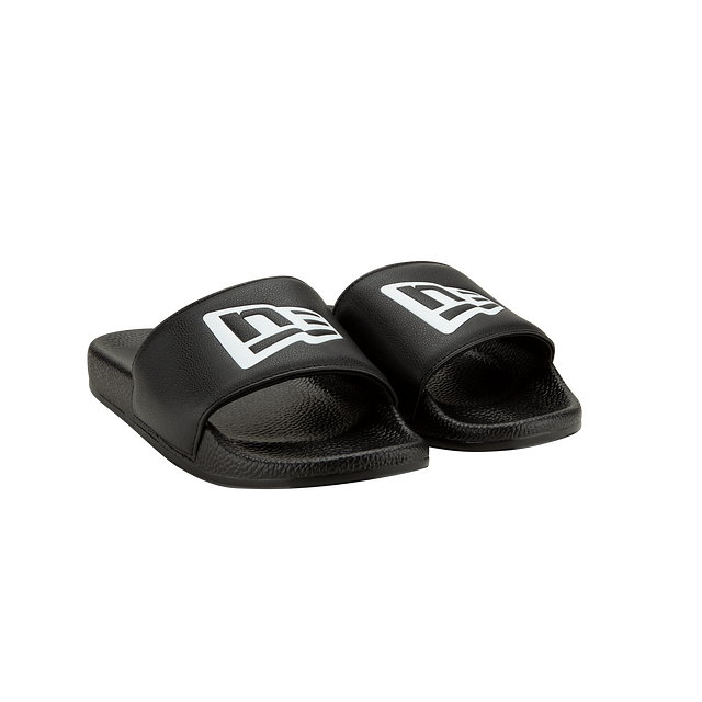 New Era Flag Sandales noires et blanches AX20 Slides homme