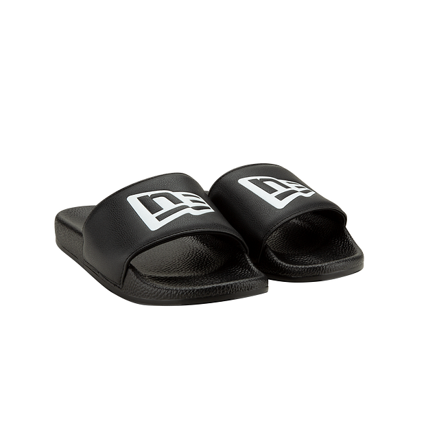 New Era Flag Men's Black White AX20 Slides Sandals