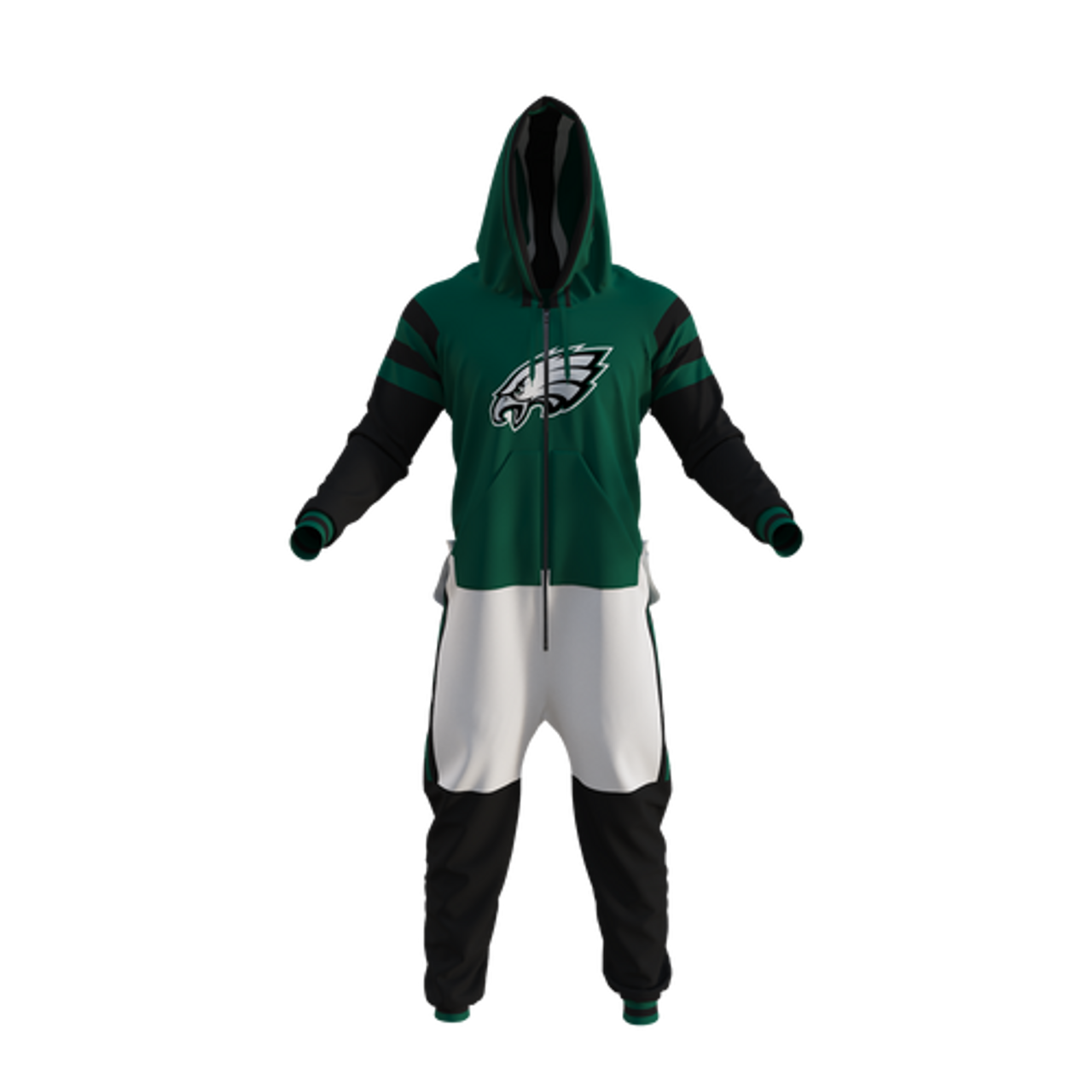 Philadelphia Eagles NFL Hockey Sockey Men's Green Team Uniform Onesie