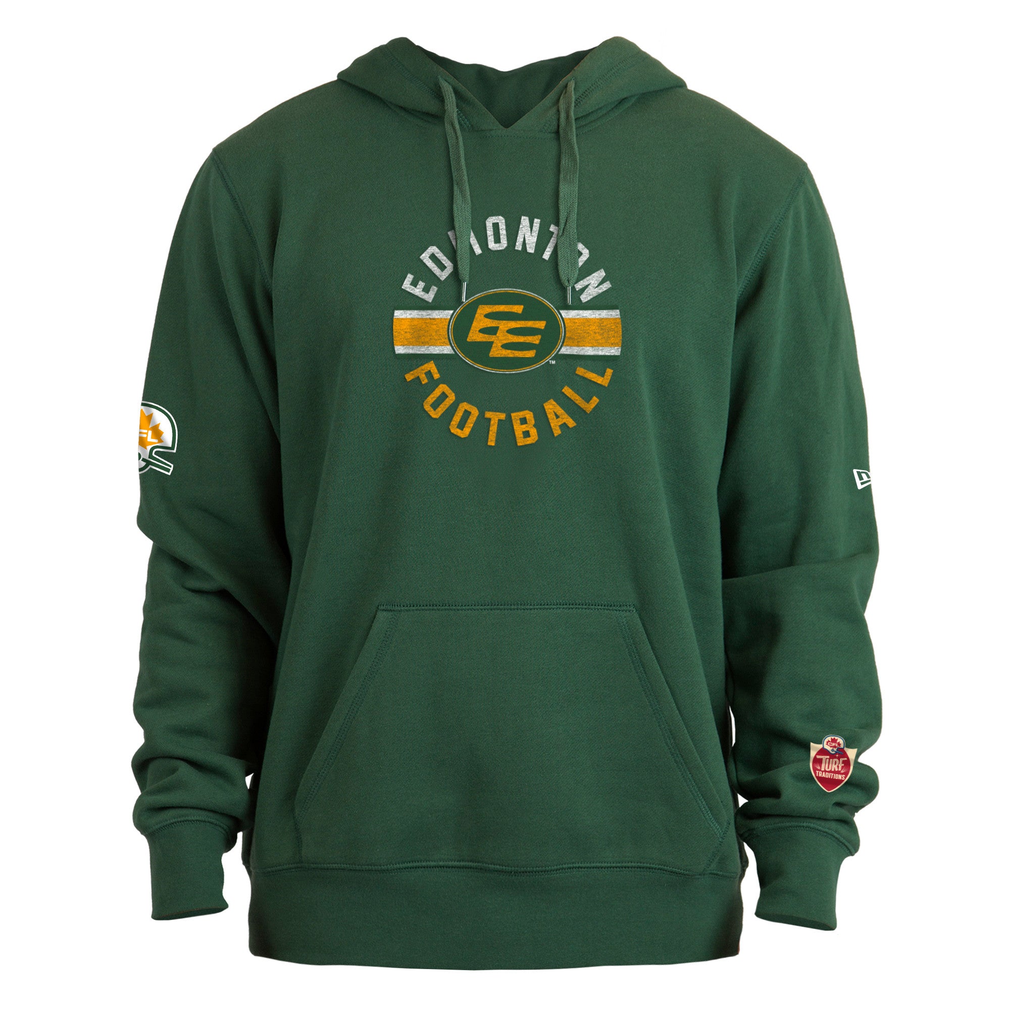 Edmonton Elks CFL New Era Men's Green Turf Traditions Pullover Hoodie