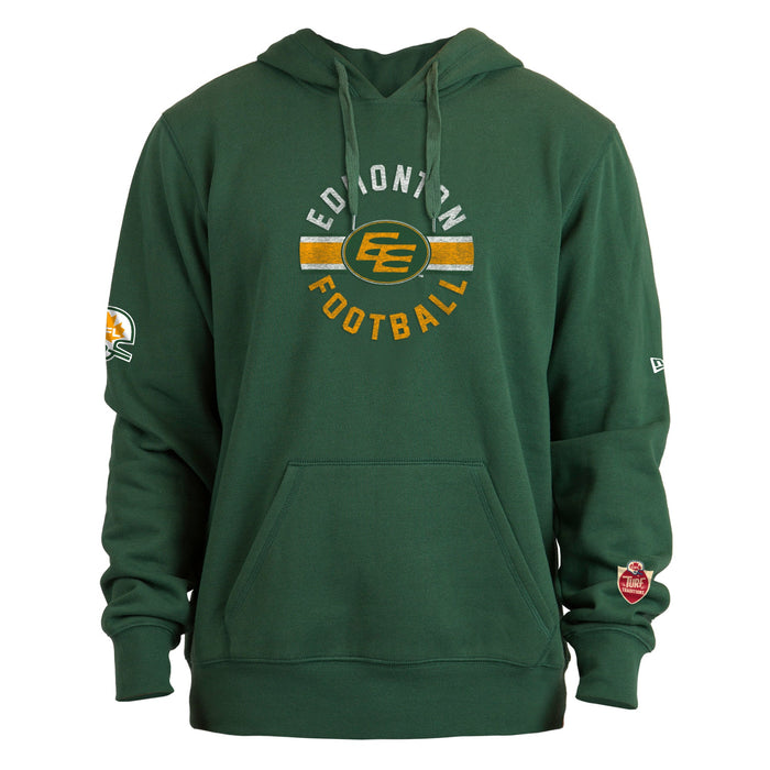 Edmonton Elks CFL New Era Men's Green Turf Traditions Pullover Hoodie
