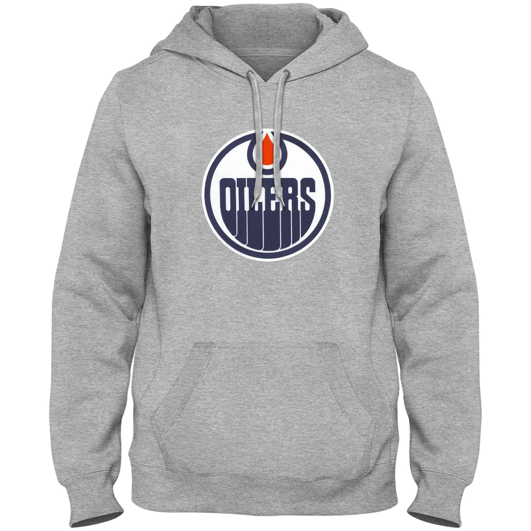 Edmonton Oilers NHL Bulletin Men's Athletic Grey Express Twill Logo Hoodie