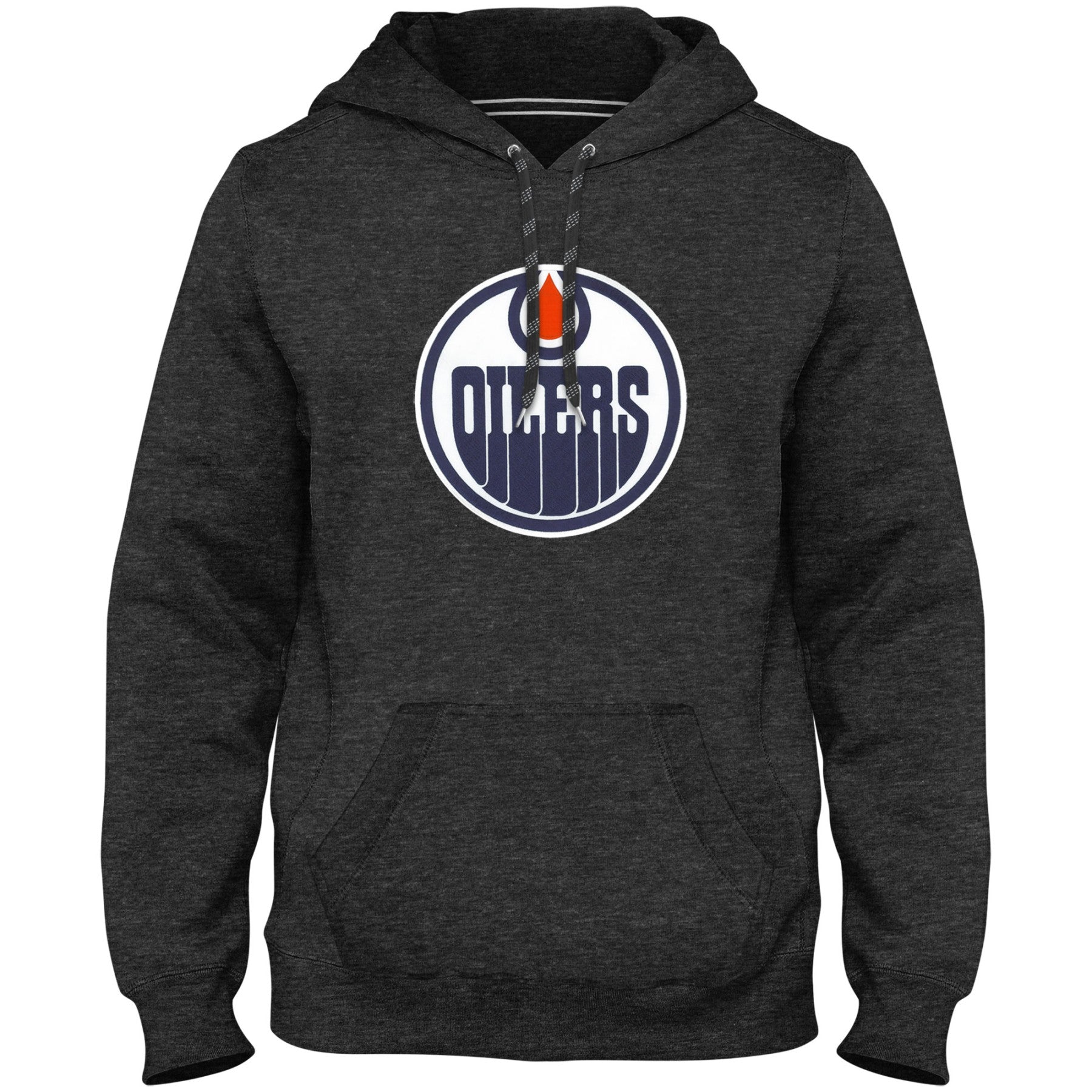 Edmonton Oilers NHL Bulletin Men's Charcoal Express Twill Logo Hoodie