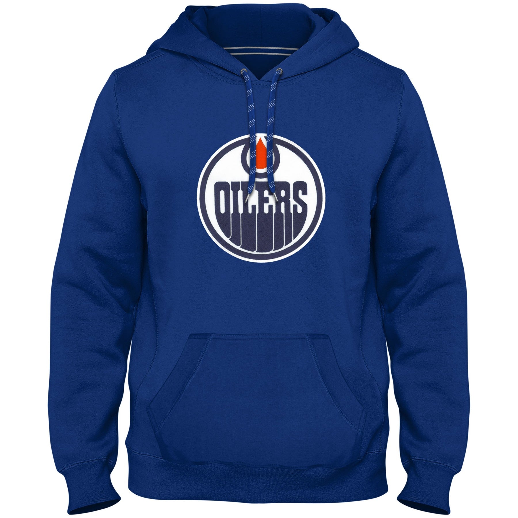 Edmonton Oilers NHL Bulletin Men's Royal Blue Express Twill Logo Hoodie