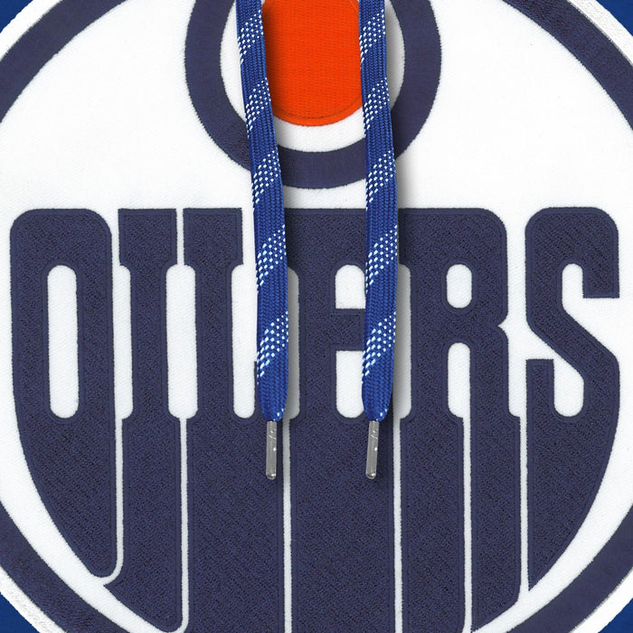 Edmonton Oilers NHL Bulletin Men's Royal Blue Express Twill Logo Hoodie