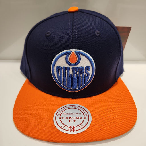 Mitchell & Ness Edmonton Oilers 30th Anniversary Winter White Snapback Hat, MITCHELL & NESS HATS, CAPS
