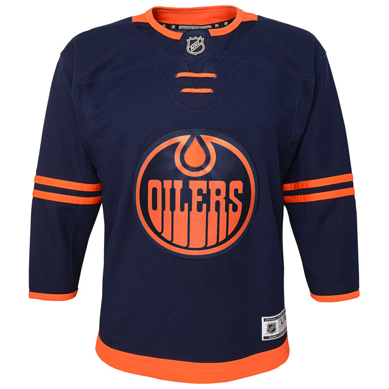 Edmonton Oilers NHL Outerstuff Youth Navy Alternate Premier Jersey