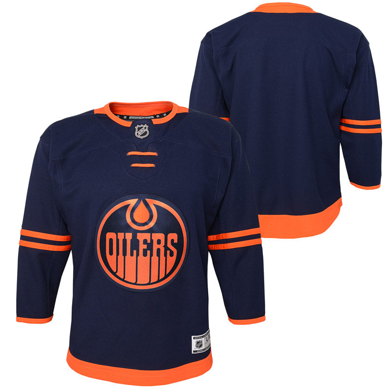 Edmonton Oilers NHL Outerstuff Youth Navy Alternate Premier Jersey