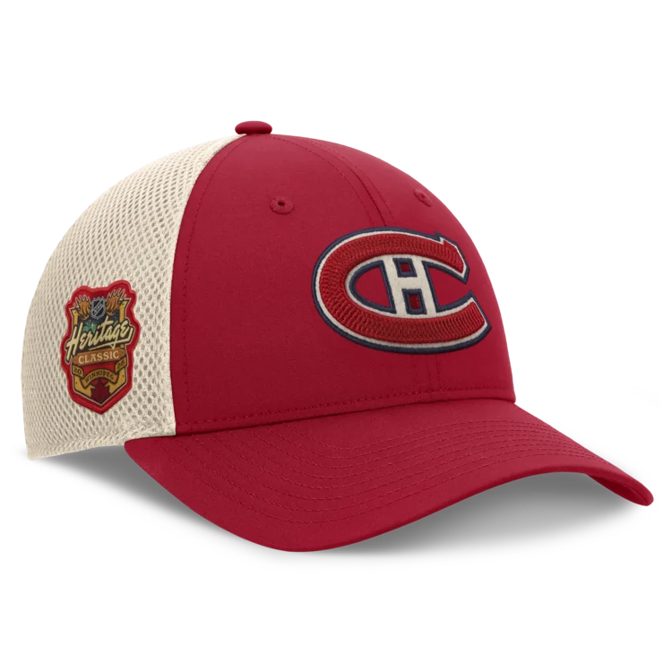 Montreal Canadiens NHL Fanatics Branded Men's Red 2026 Heritage Classic Authentic Pro Rink Trucker Snapback