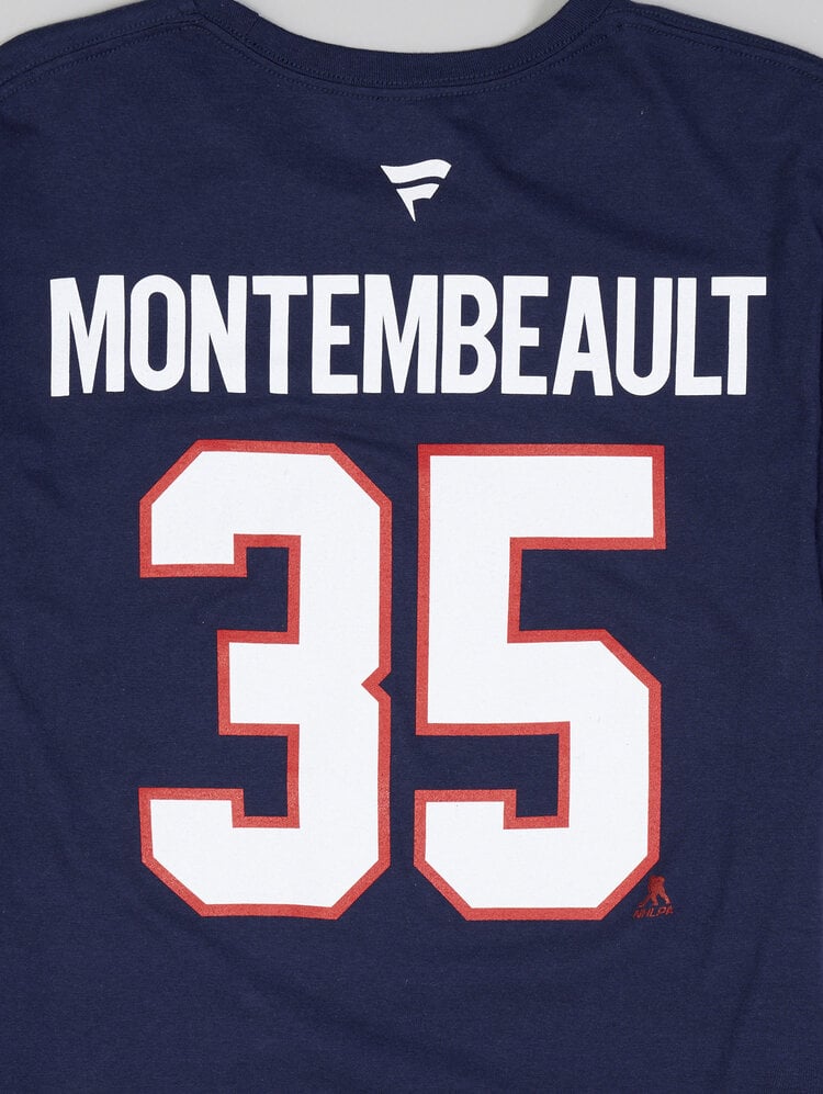 Sam Montembeault Montreal Canadiens NHL Fanatics Branded Men's Navy Authentic T-Shirt