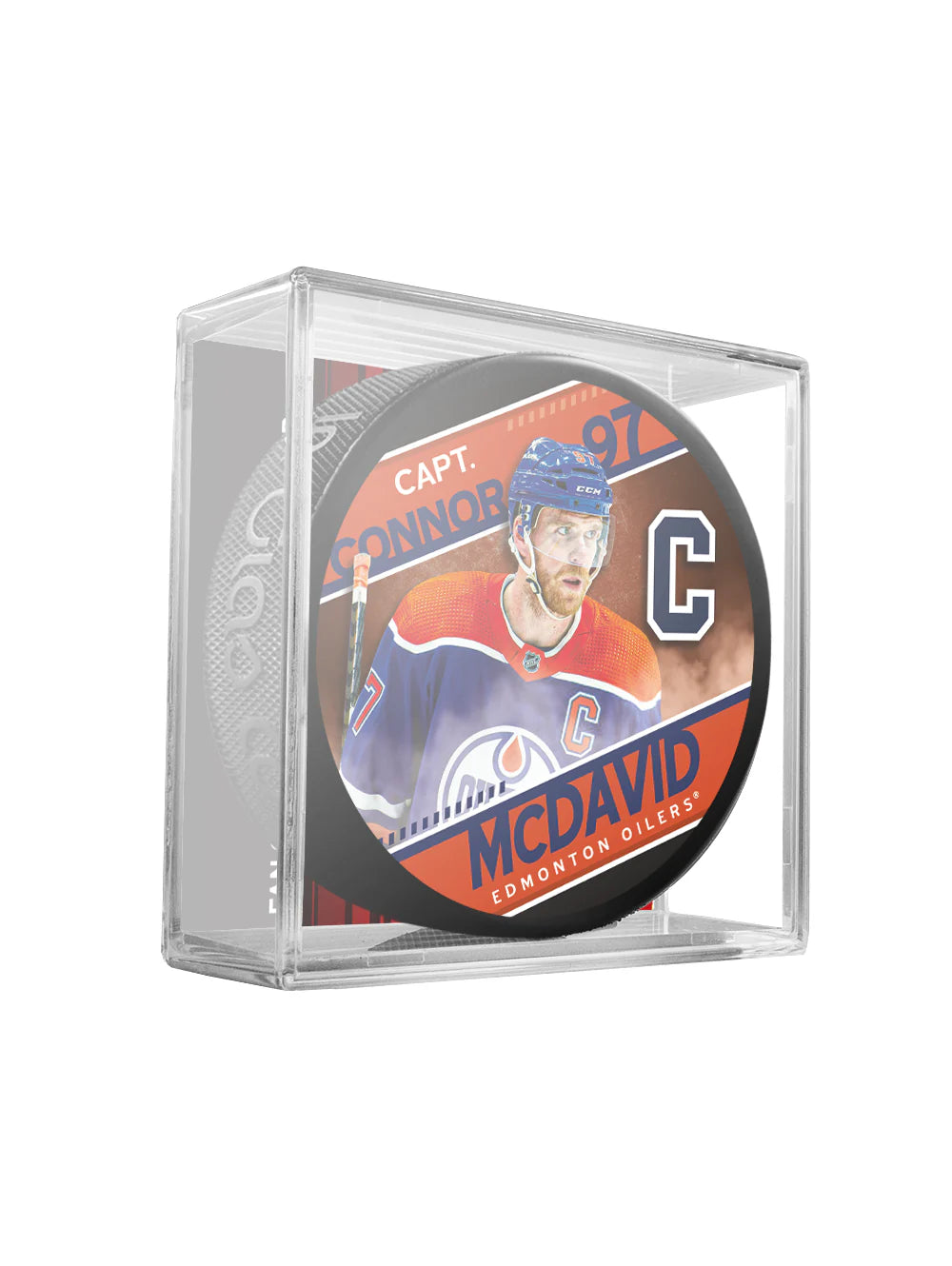 Connor McDavid Edmonton Oilers NHL Inglasco Cube Star Hockey Puck