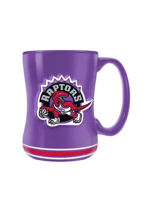 Tasse sculptée Toronto Raptors NBA TSV 14 oz, motif classique en bois dur violet