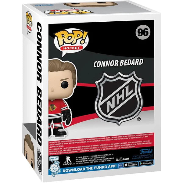 Connor Bedard Chicago Blackhawks NHL Funko Red Uniform POP Vinyl Figure