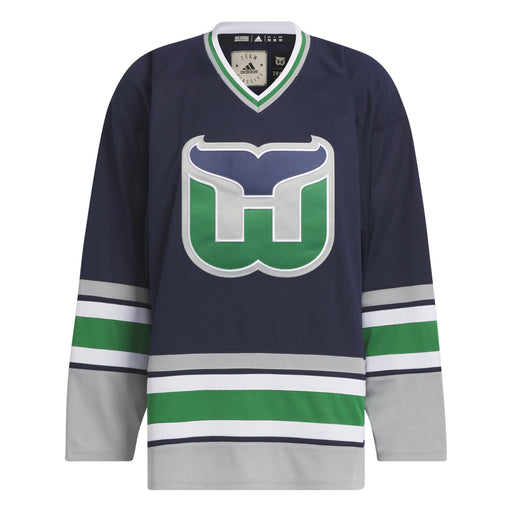 Hartford Whalers NHL Adidas Men's Navy Team Classics Vintage Authentic Jersey