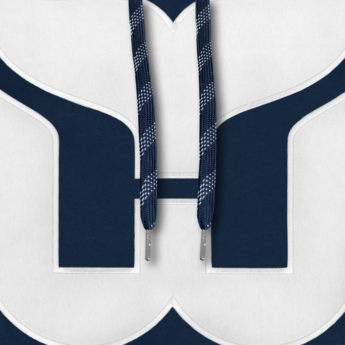 Hartford Whalers Vintage NHL Express Twill Logo Hoodie - Navy