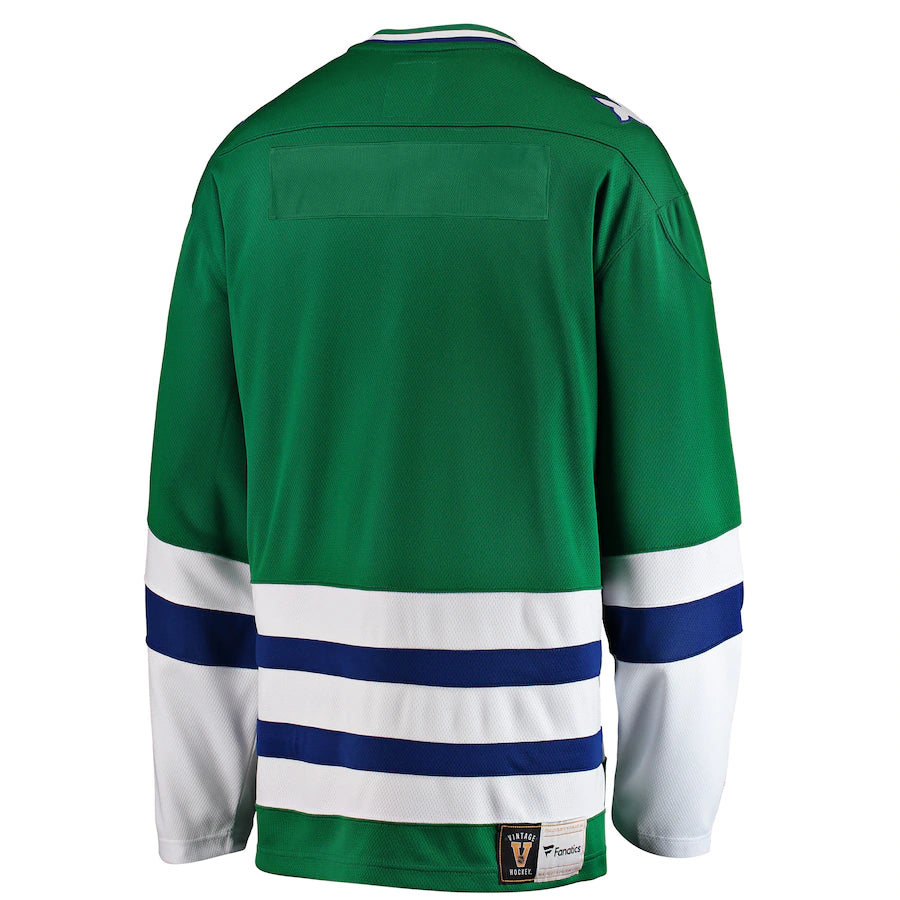 Hartford Whalers NHL Fanatics Branded Men's Green Premier Vintage Breakaway Jersey