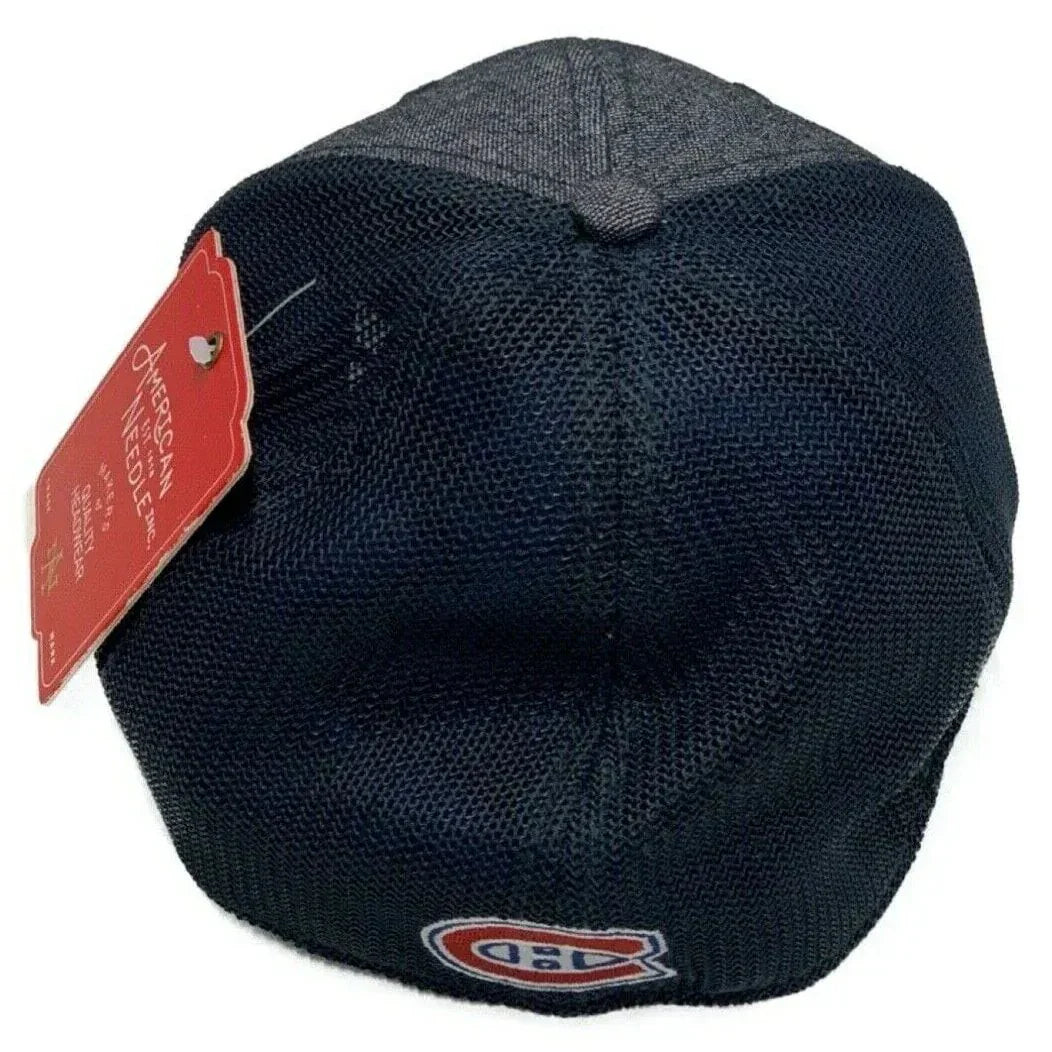 Montreal Canadiens NHL American Needle Men's Grey/Navy Heathered Poly Stretch Fit Hat