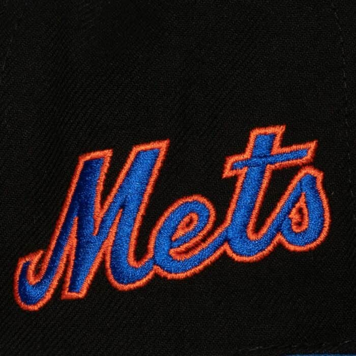 New York Mets MLB Mitchell & Ness Casquette Cooperstown Evergreen noire pour hommes