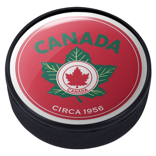 Hockey Canada IIHF 1956 Vintage Domed Hockey Puck