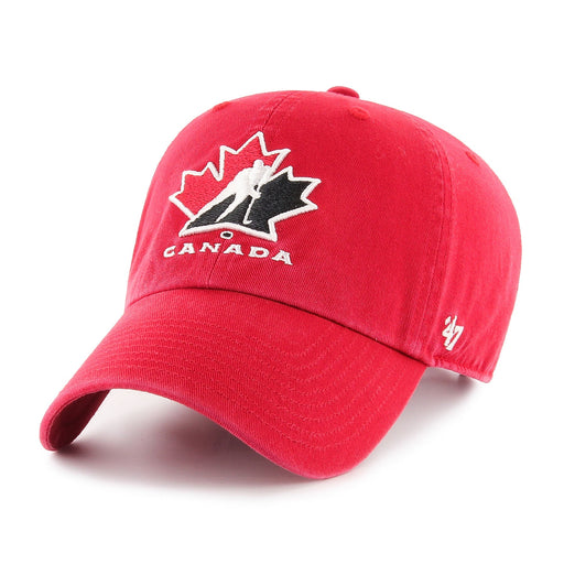 Hockey Canada IIHF 47 Brand Men's Red Clean Up Adjustable Hat