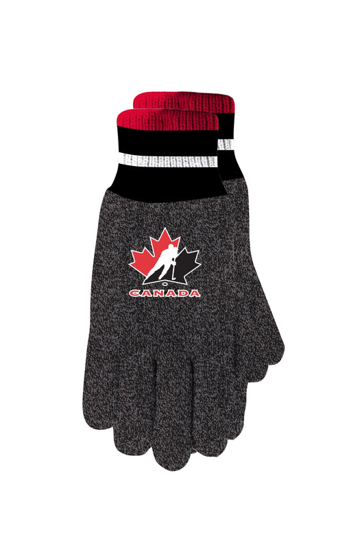 Hockey Canada IIHF Gertex Men's Dark Grey Fleece Lined Glove