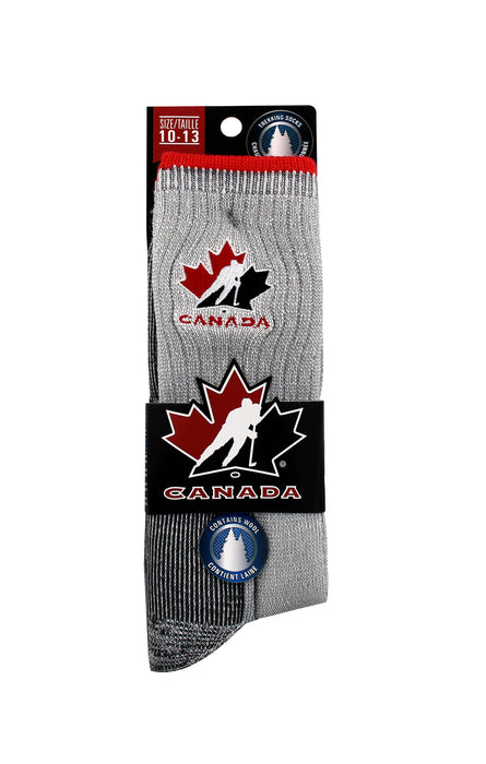 Hockey Canada IIHF Gertex Men's Grey Crew Trekking Socks