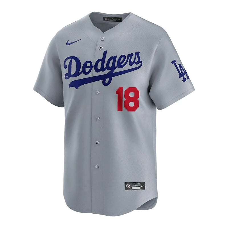 Yoshinobu Yamamoto Los Angeles Dodgers MLB Nike Men's Cloud Grey Road Limited Jersey
