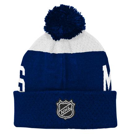 Toronto Maple Leafs NHL Outerstuff Youth Navy/White Cuff Pom Knit Hat