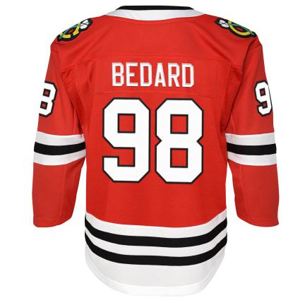 Connor Bedard Chicago Blackhawks NHL Outerstuff Jeune Rouge Premier Maillot