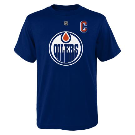 Connor McDavid Edmonton Oilers NHL Outerstuff T-shirt de joueur de la marine pour jeunes