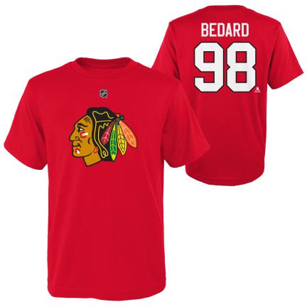 Connor Bedard Chicago Blackhawks NHL Outerstuff T-shirt rouge pour jeunes