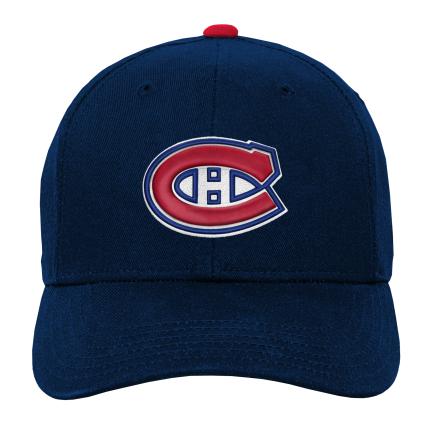 Snapback précourbé bleu marine Outerstuff pour enfants des Canadiens de Montréal de la LNH