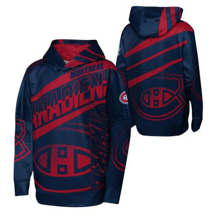 Montreal Canadiens NHL Outerstuff Youth Navy Home Ice Advantage Pullover Hoodie