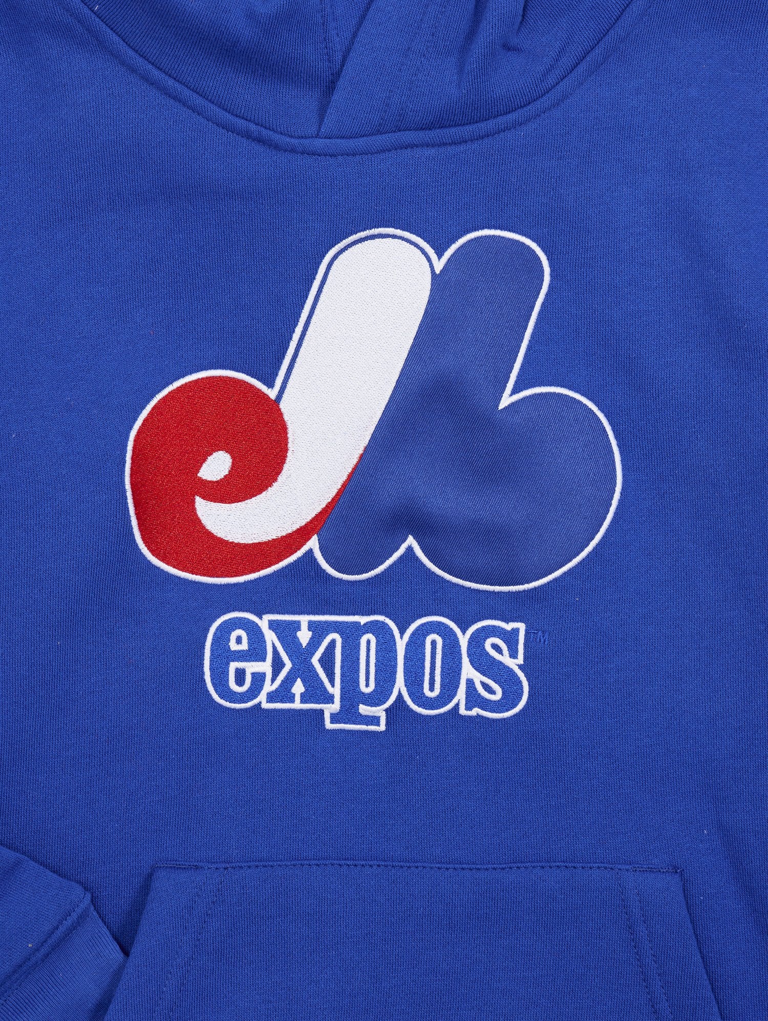 Sweat à capuche avec logo principal bleu royal pour jeunes des Expos de Montréal MLB Outerstuff