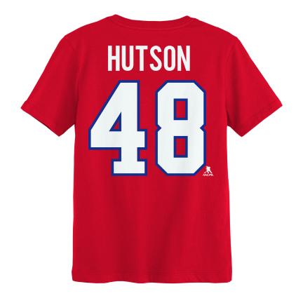 Lane Hutson #48 Montreal Canadiens NHL Outerstuff Kids Red T-Shirt