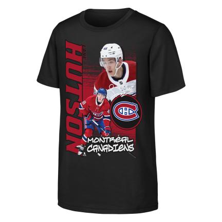 Lane Hutson Montreal Canadiens NHL Outerstuff Youth Black Playmaker T-Shirt