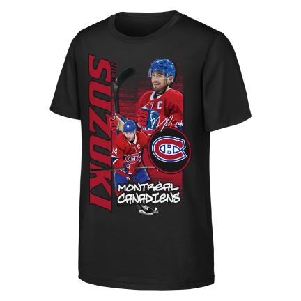 Nick Suzuki Montreal Canadiens NHL Outerstuff Youth Black Playmaker T-Shirt