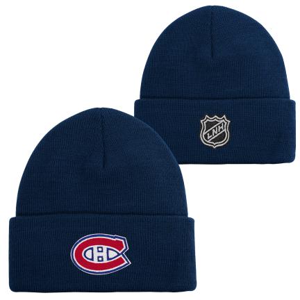 Montreal Canadiens NHL Outerstuff Youth Navy Beanie Cuffed Knit Hat