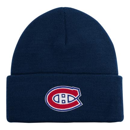 Montreal Canadiens NHL Outerstuff Youth Navy Beanie Cuffed Knit Hat
